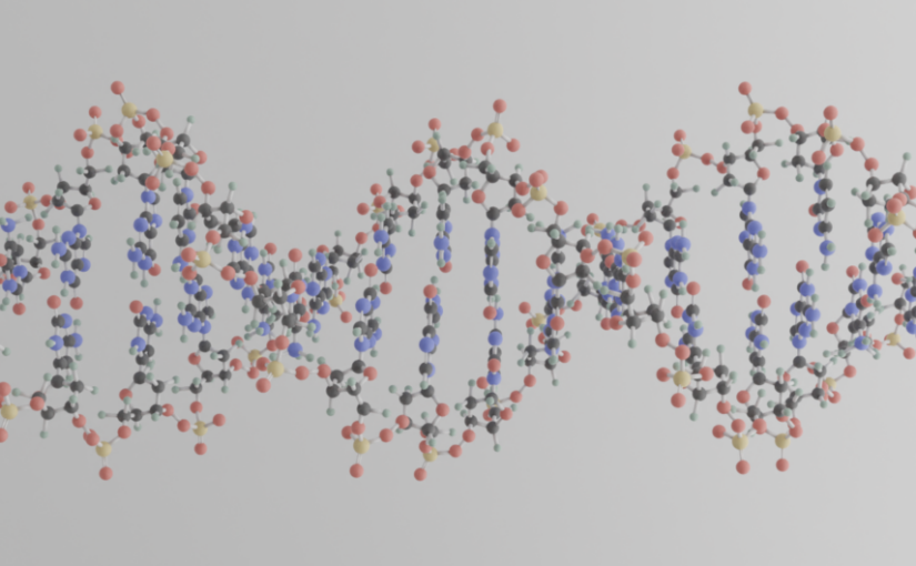 Молекула ДНК в Blender